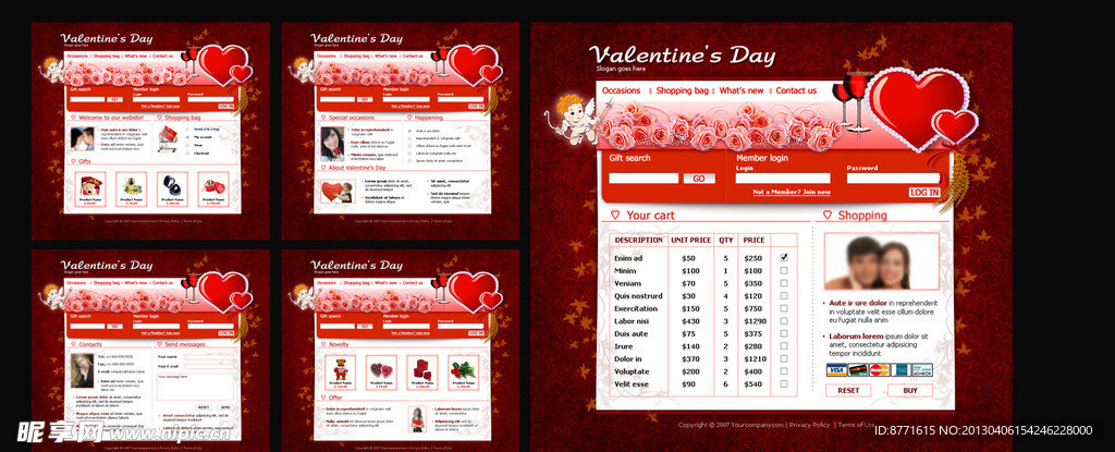 英文情人节网页设计