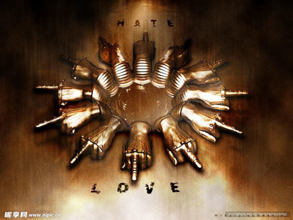 手指海报 情人节海报