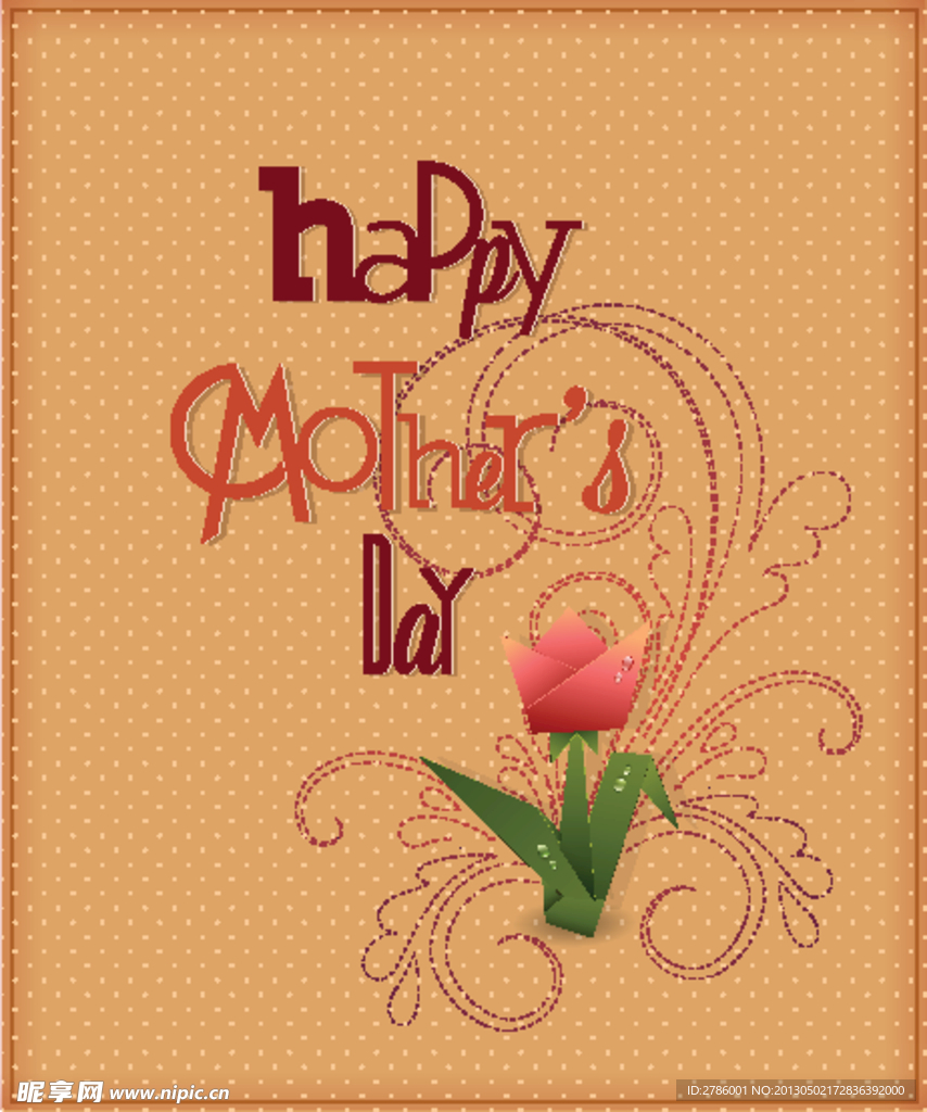母亲节贺卡 郁金香