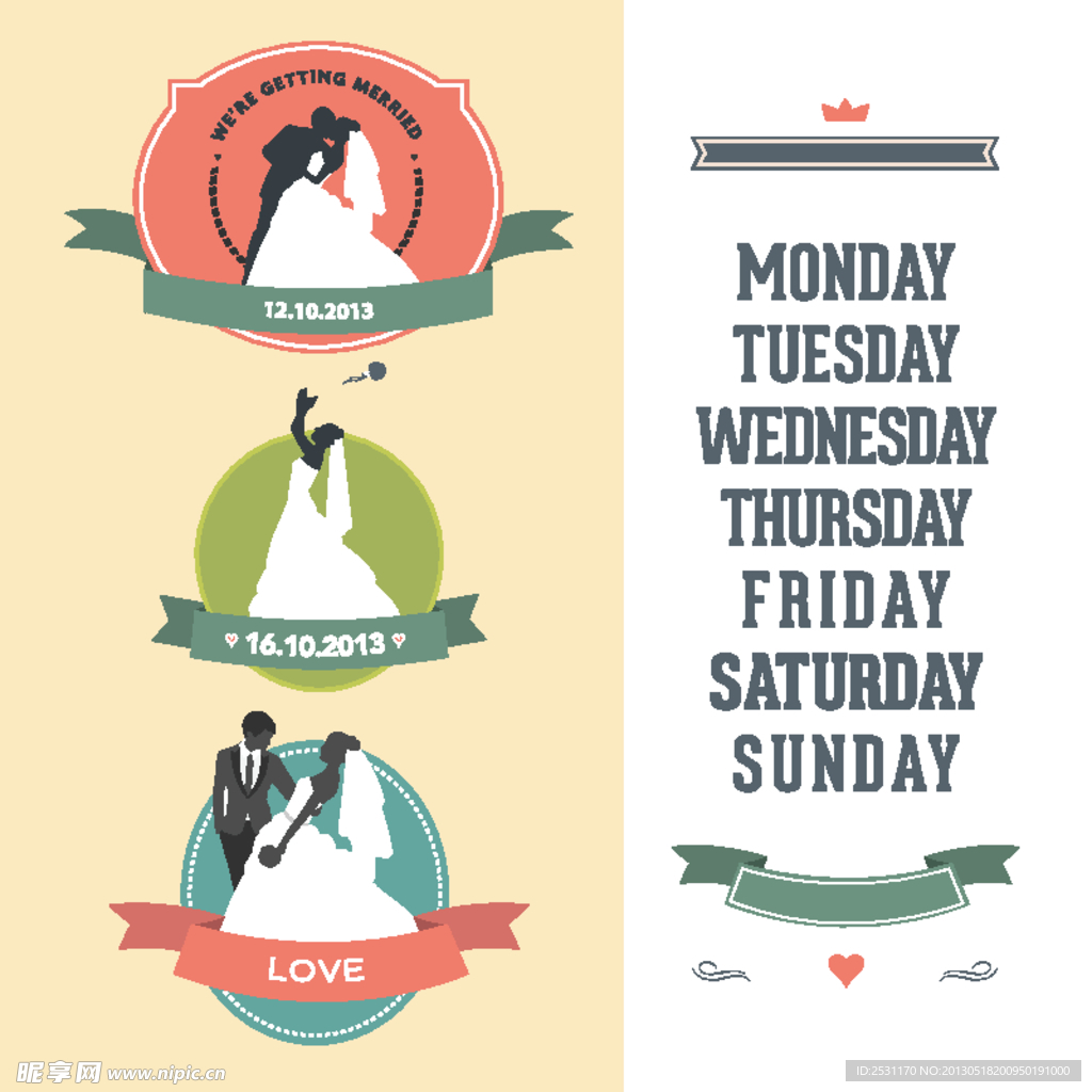 婚礼矢量素材