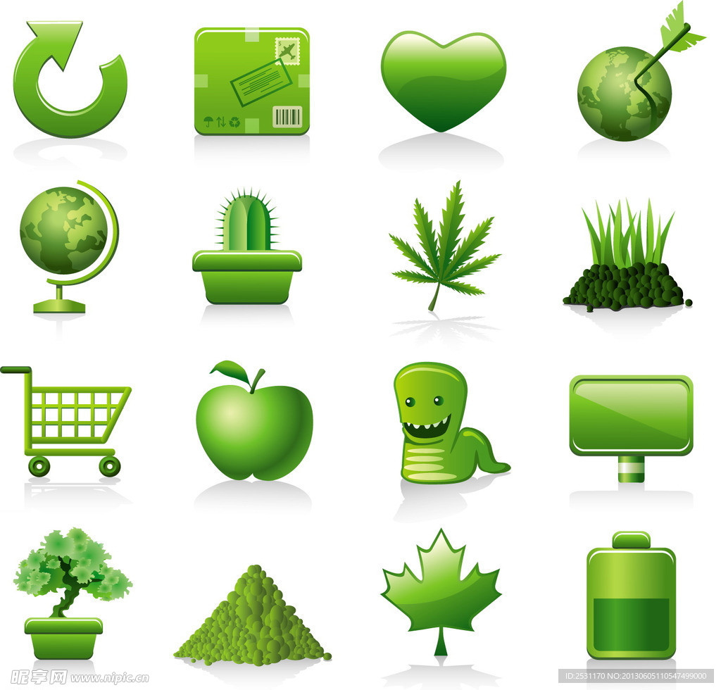 绿色环保图标