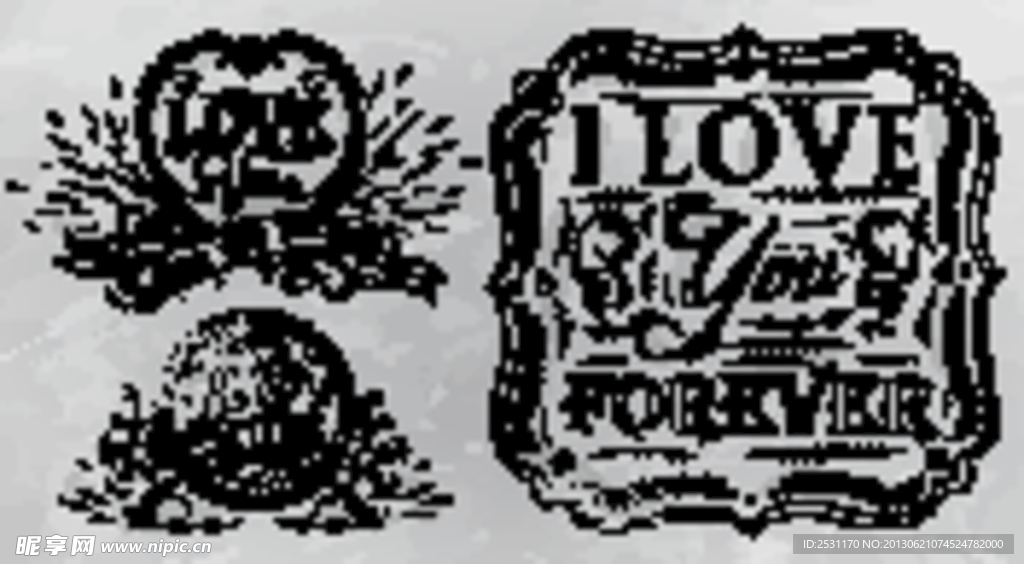 手绘情人节标签