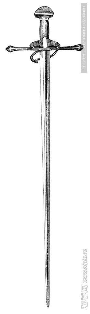 剑 手绘 黑白画