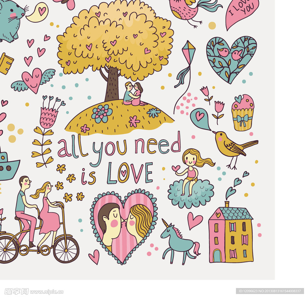 卡通情人节饰品