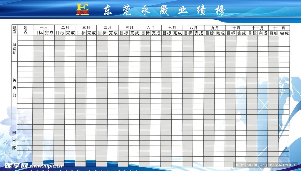 企业业绩榜 业绩看板