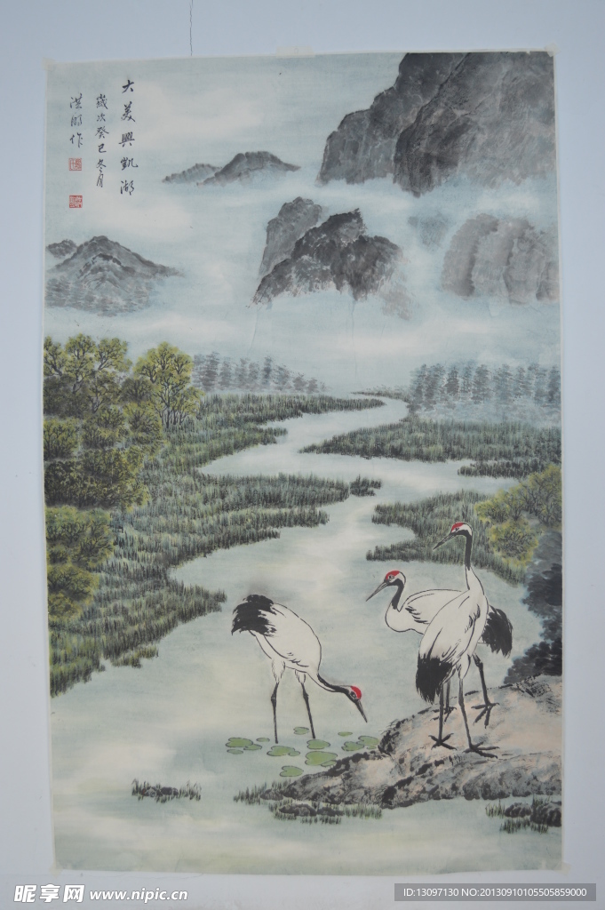 兴凯湖山水风景画