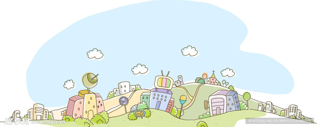 矢量城市风景图片
