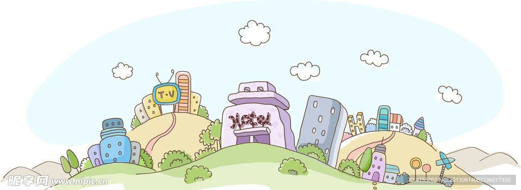 矢量城市风景图片