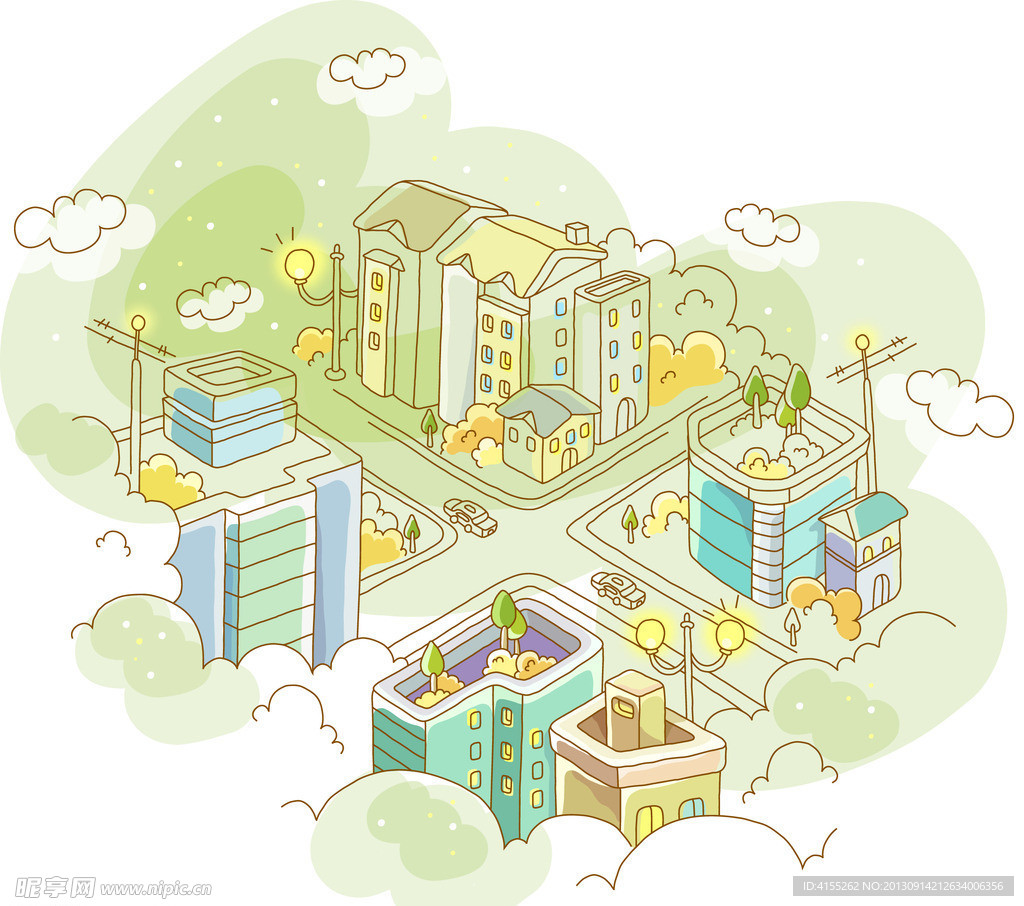 矢量城市风景图片
