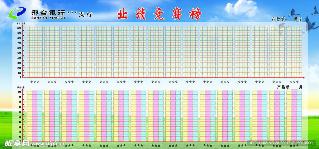 银行业绩展板