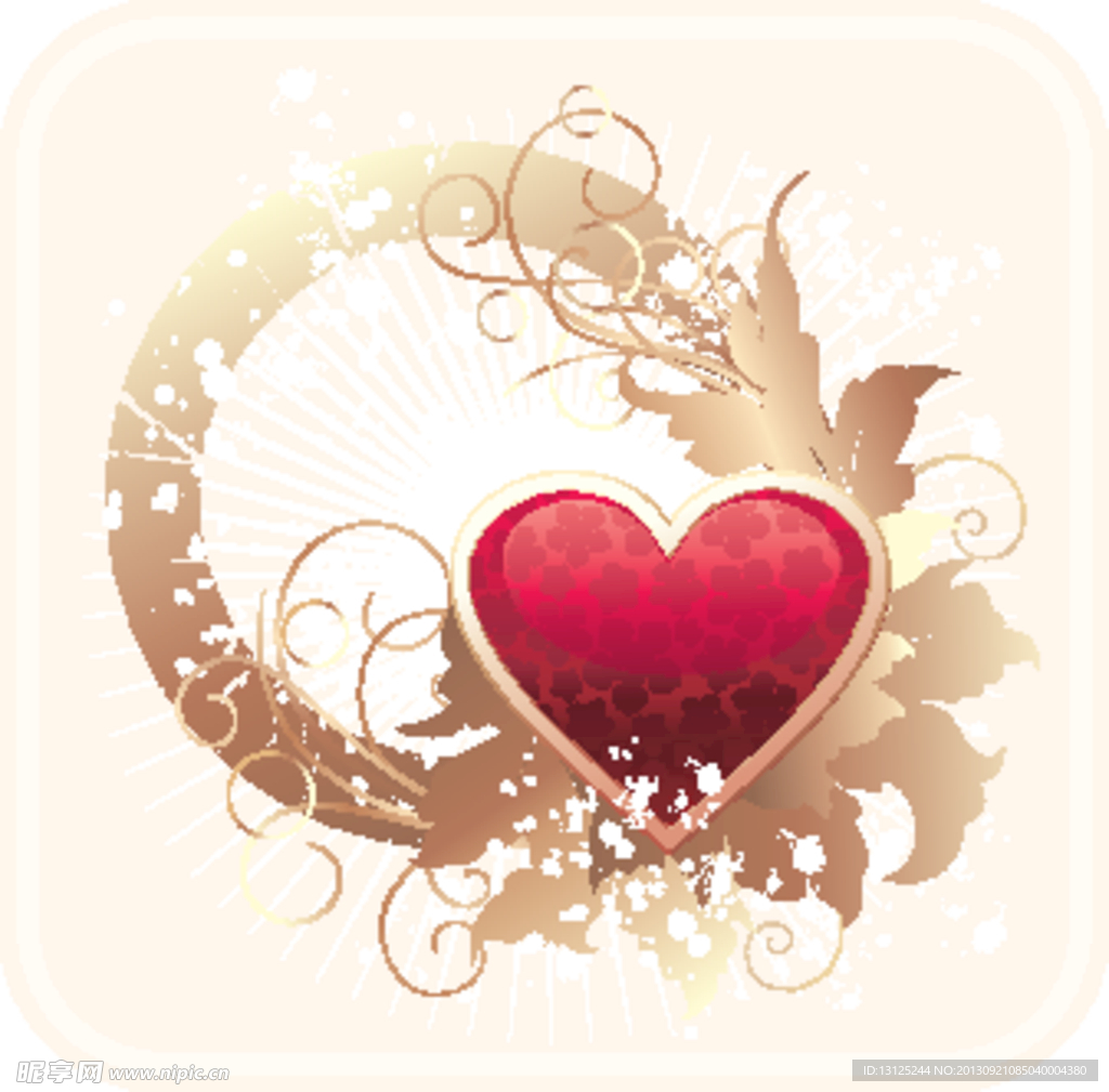 心 花纹