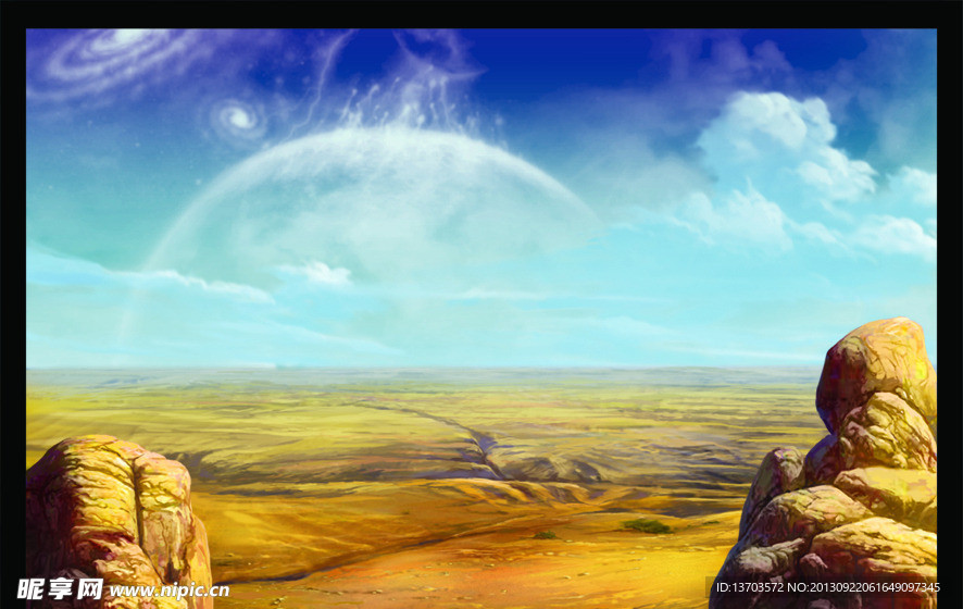 PS手绘科幻场景