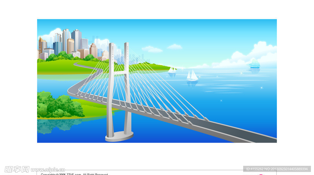 矢量梦幻都市图片