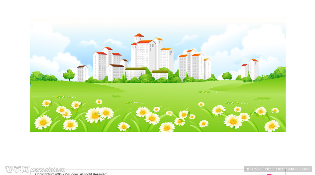 矢量梦幻都市图片