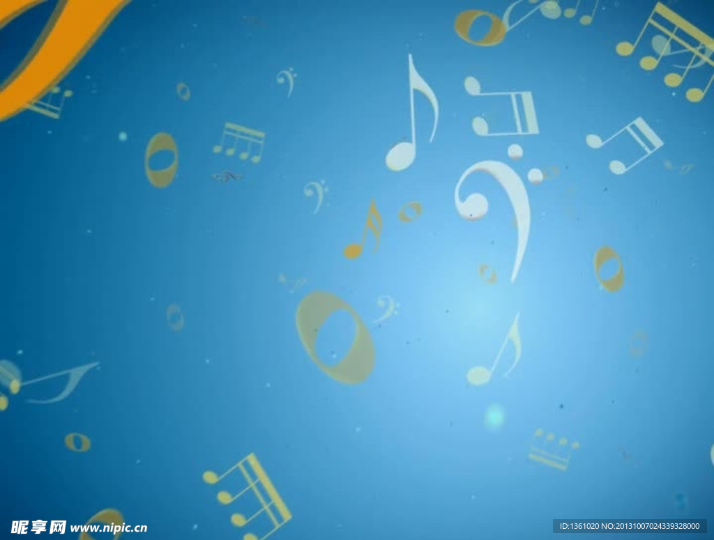 动态音符背景视频素材