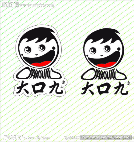 大口九 标志LOGO