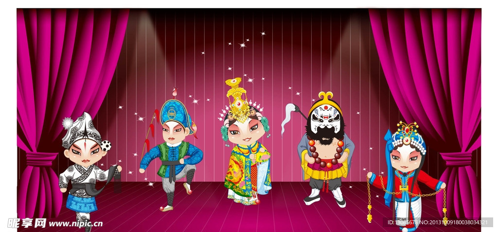舞台上的京剧人物