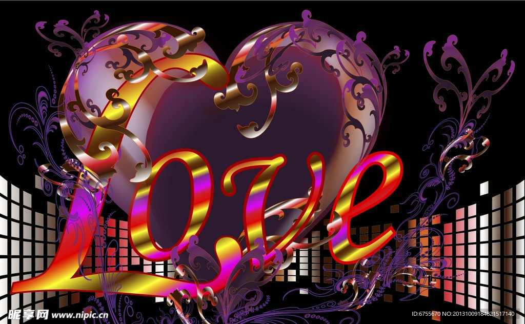 绚彩花纹