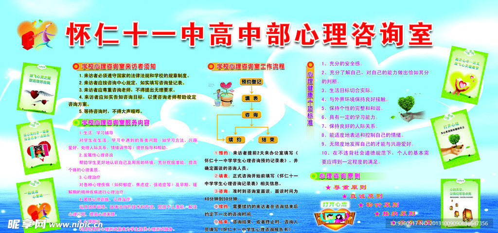 学校心理展板