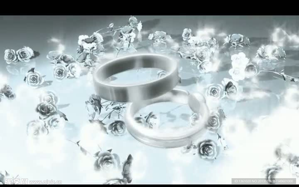 婚礼戒指背景视频素材