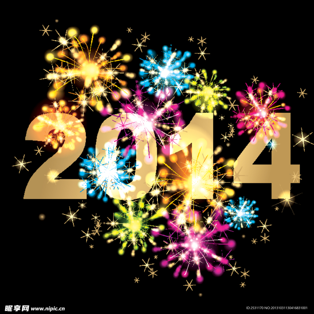2014新年烟花背景