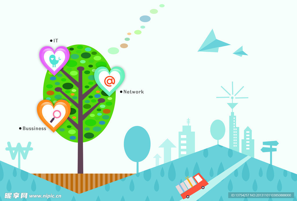 韩国风格环保插画