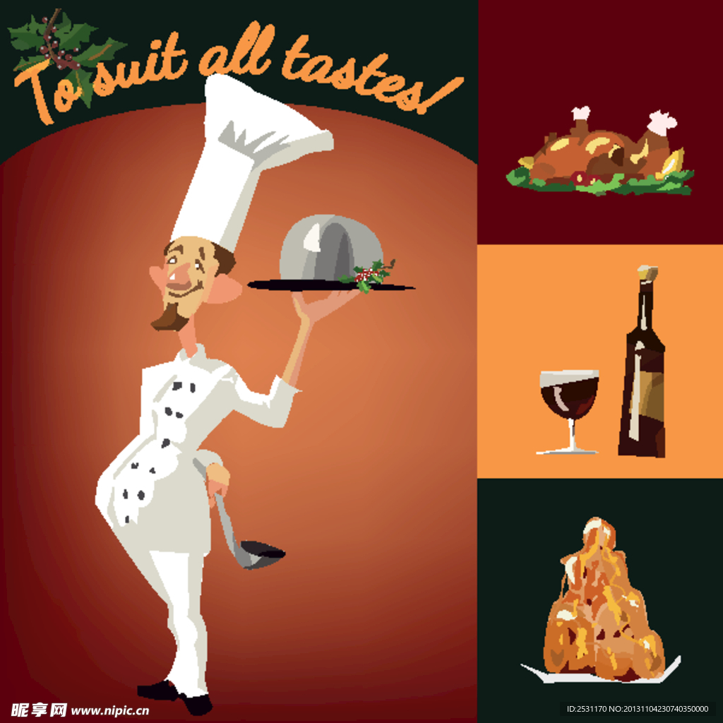 餐厅菜单模板矢量素材