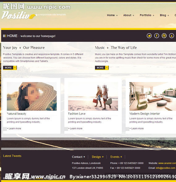 创意音乐网站模板