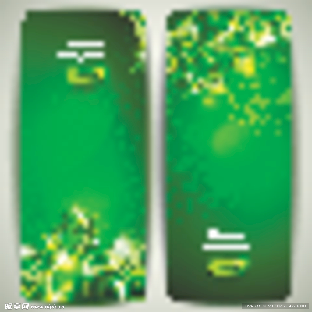 绿色梦幻花纹 展板