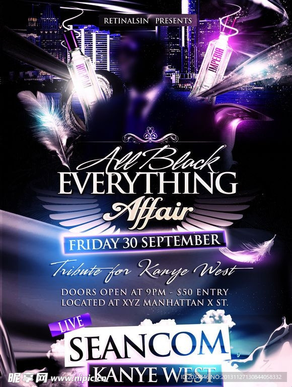 酒吧海报设计 夜总会