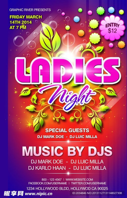 彩色植物花主题