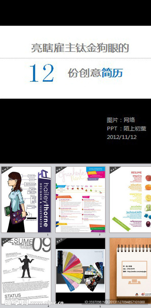 创意简历ppt模板