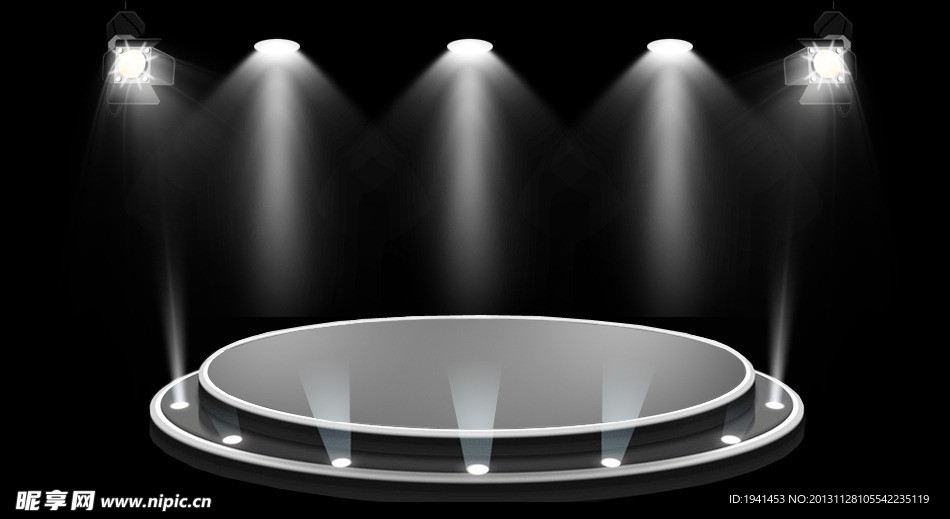 黑色背景舞台灯光