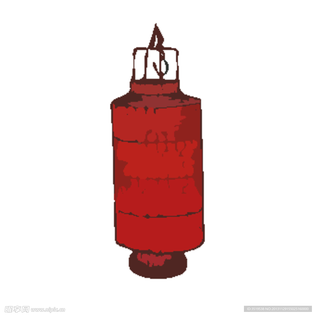 矢量油画风灯笼