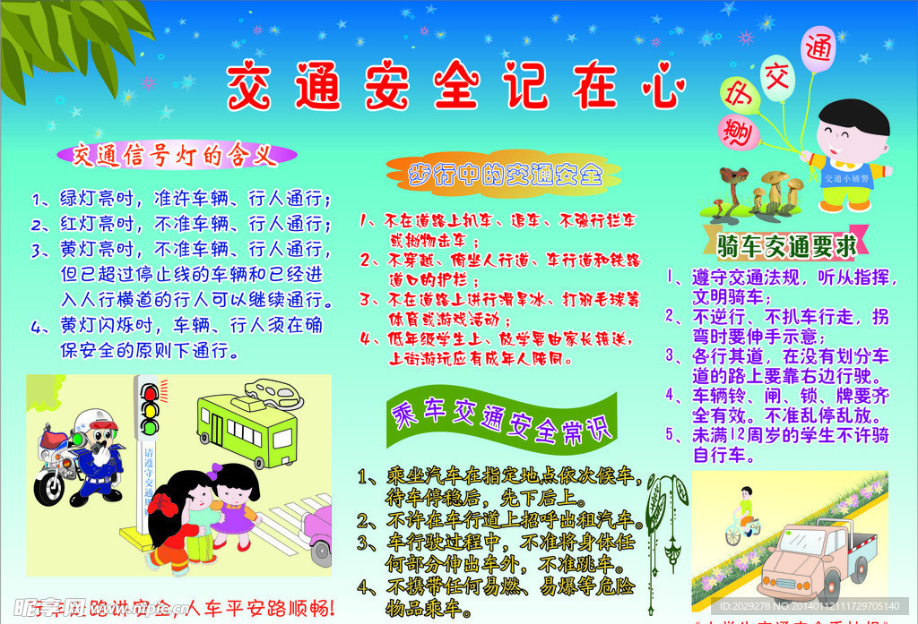 交通安全手抄报