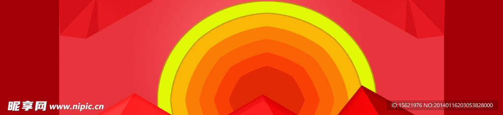 红色圈圈促销背景