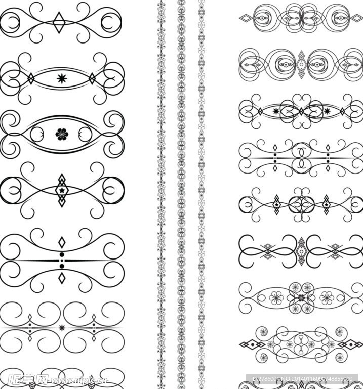 简约欧式花纹 花边