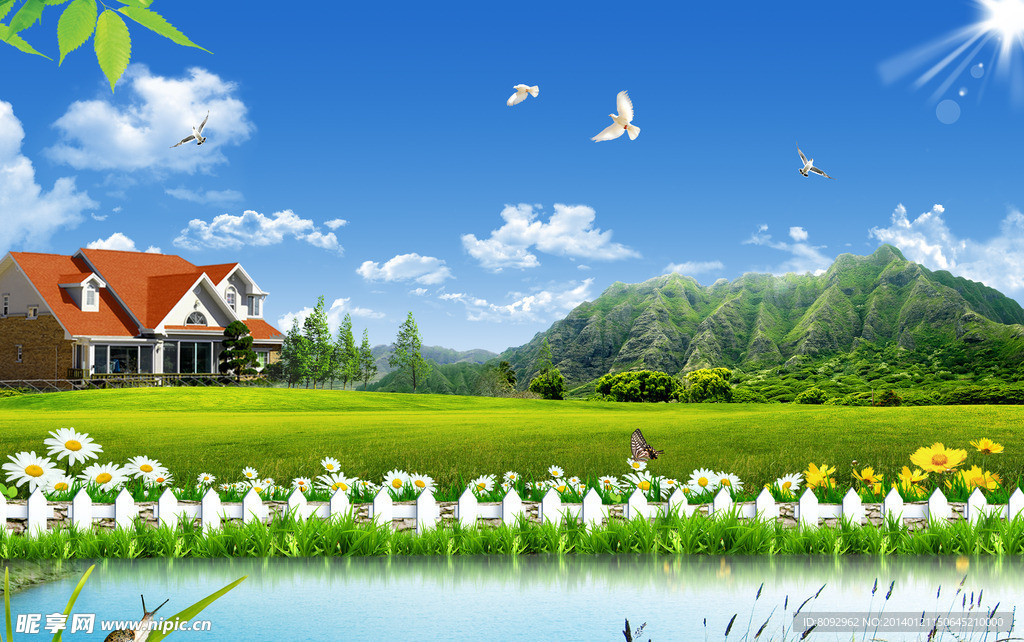 蓝天白云风景