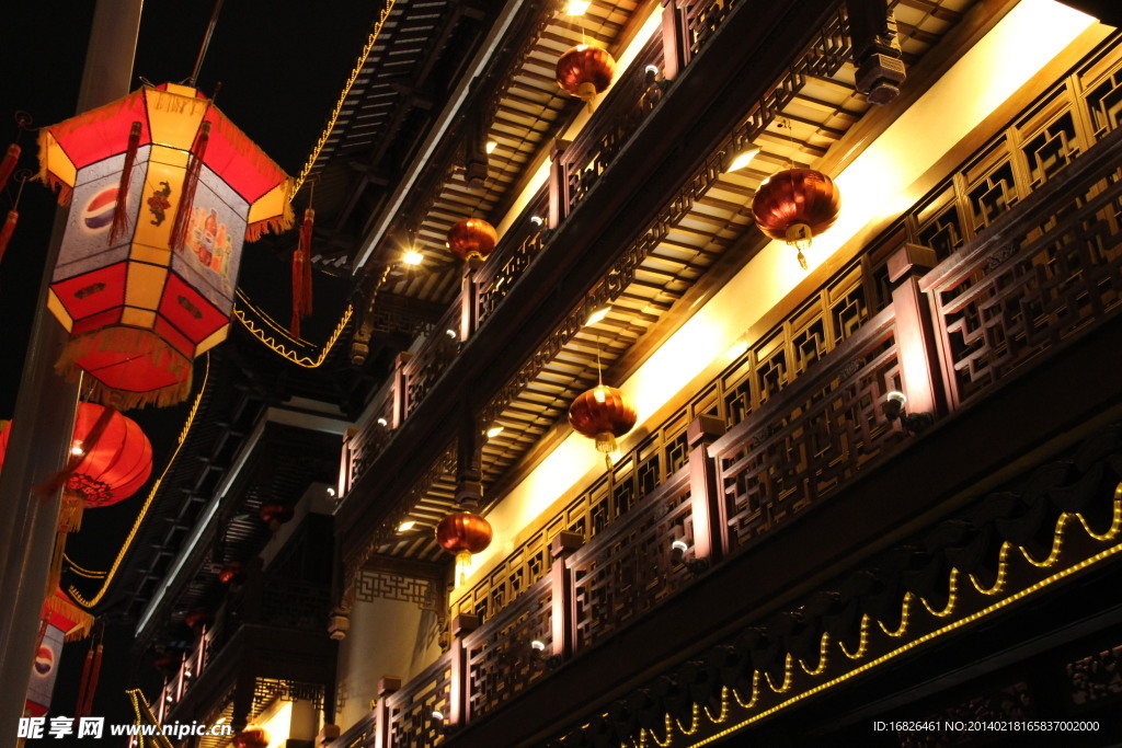 上海豫园 建筑夜景