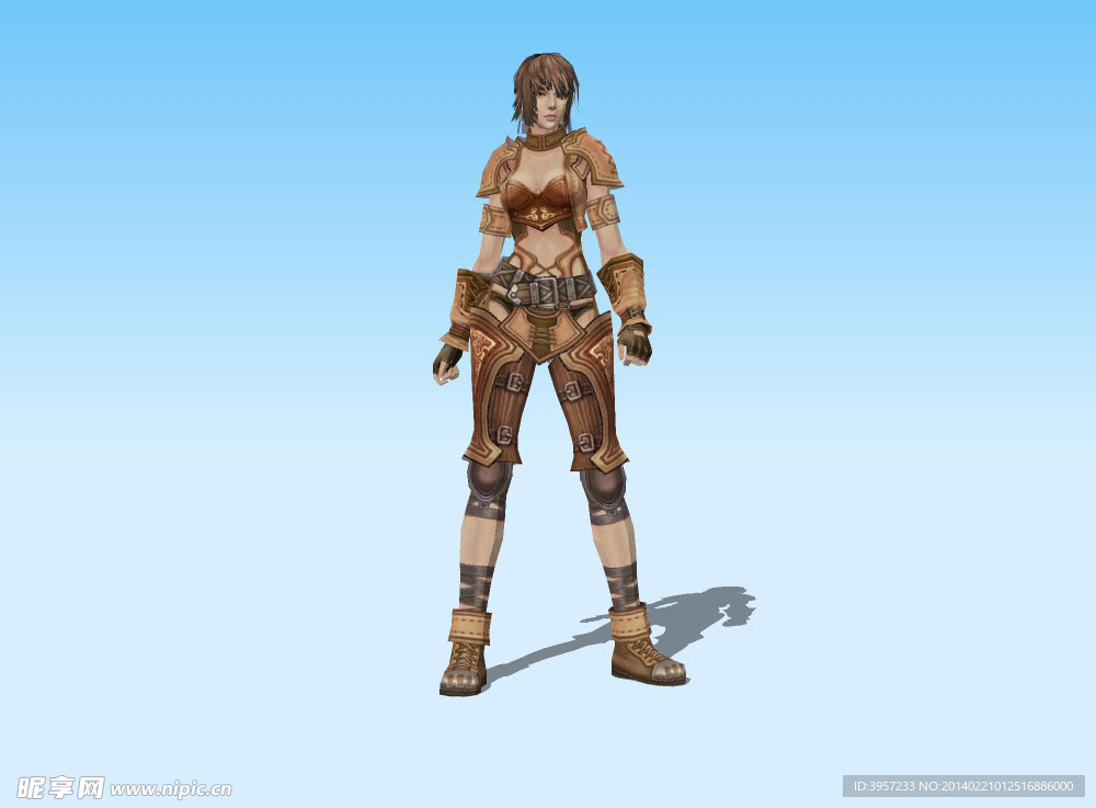游戏美女3D模型