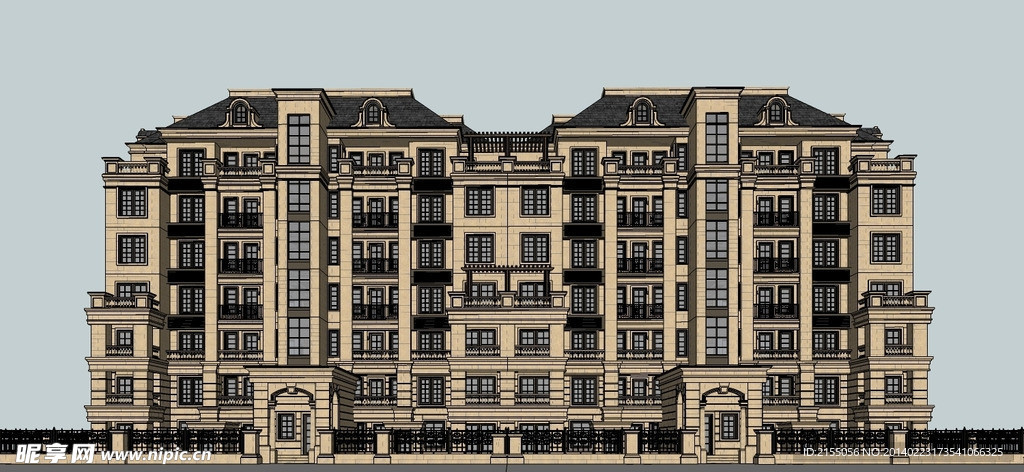 法式住宅建筑su模型