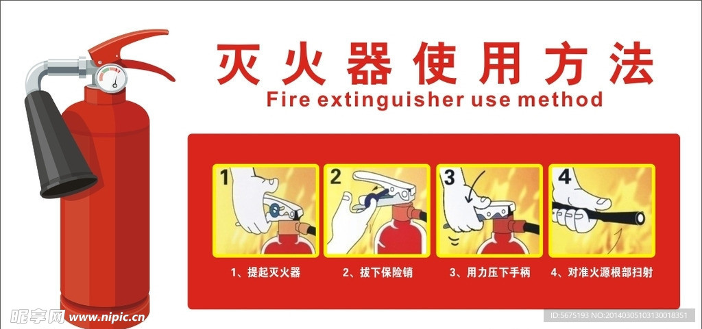 灭火器使用方法