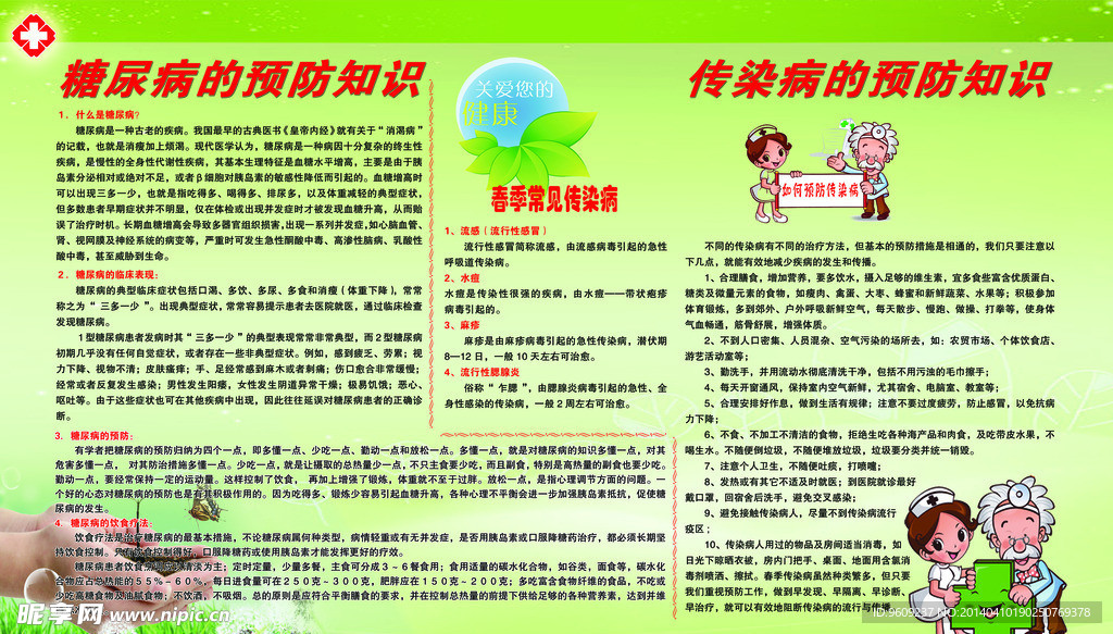 医院卫生院 绿色展架