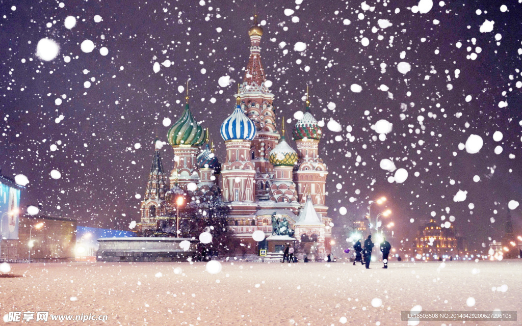俄罗斯克里姆林宫雪景