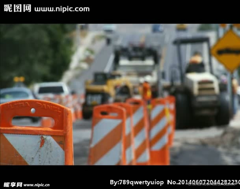 道路工程施工建筑视频