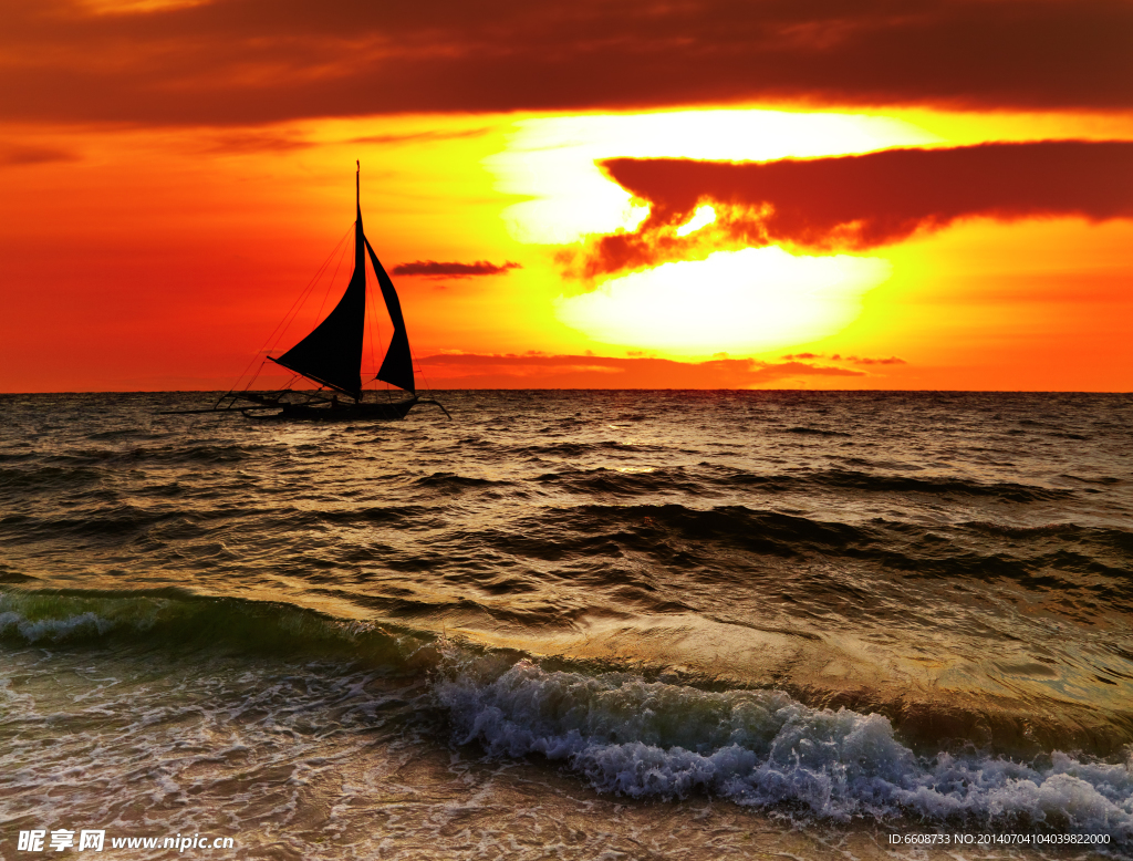 海边夕阳风光