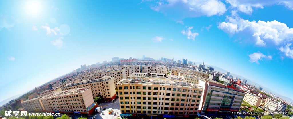 张掖全景图