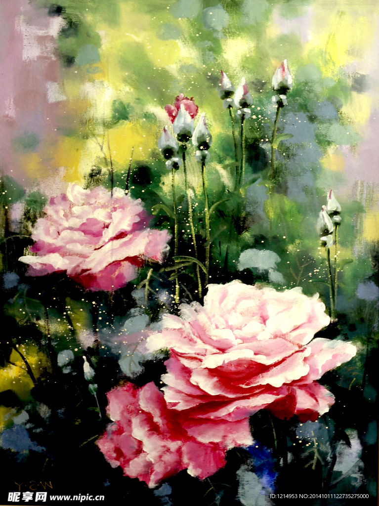 花卉油画
