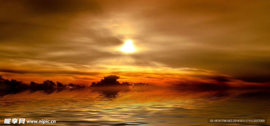 海边夕阳