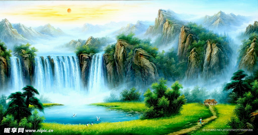 山水油画